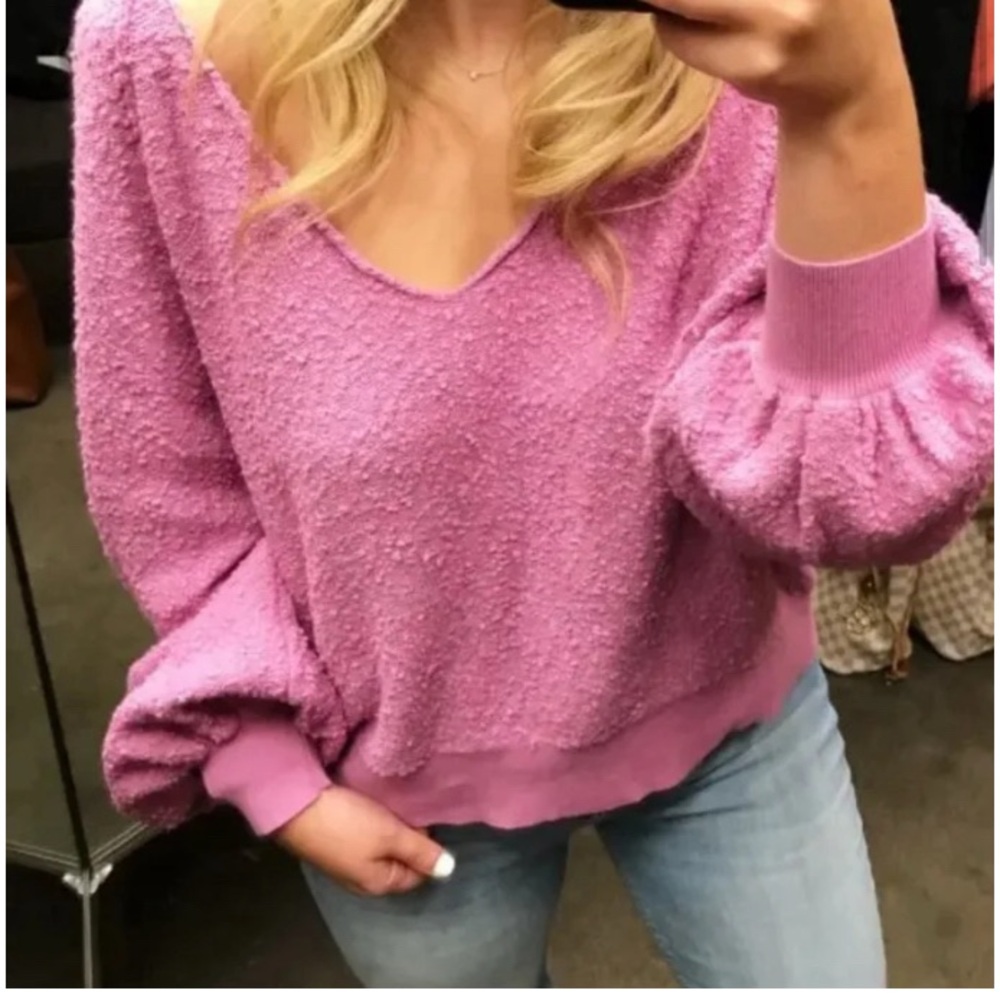 Free people found my friend vneck sweater large